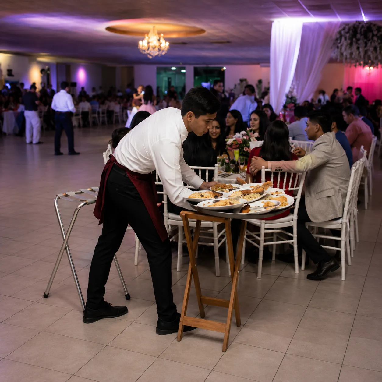 Mesero profesional atendiendo evento en CDMX - foto 4