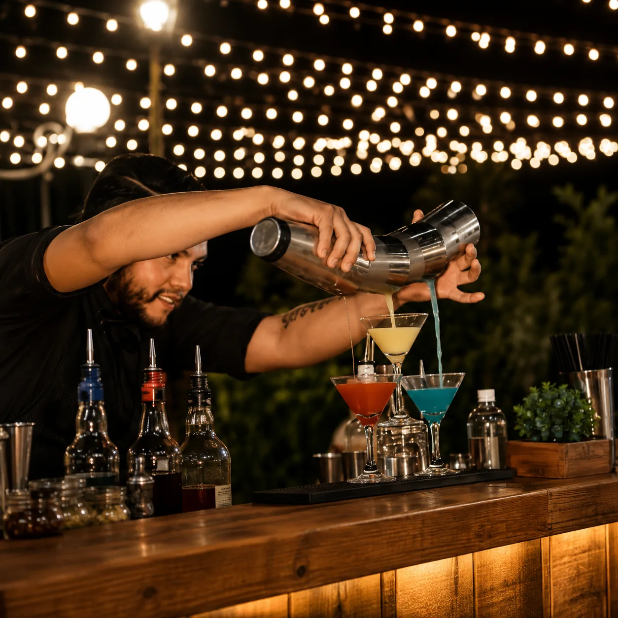 Bebidas y servicio de barra en evento