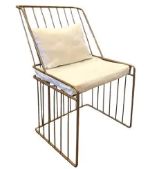 Silla Camila con cojín color hueso