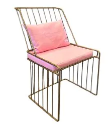Silla Camila con cojín rosa