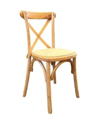 Silla Crossback natural de madera