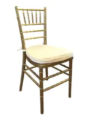 Silla Tiffany dorada para fiestas y bodas